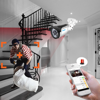 Smor 4CH 1080N 5w1 zestaw AHD DVR System CCTV 2 sztuk 720P/1080P AHD wodoodporna/kamera typu Bullet zestaw nadzoru bezpieczeństwa Alarm e-mail 4